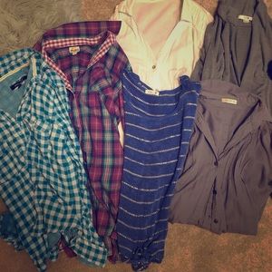 Bundle of 6 women’s shirts.
